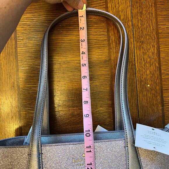 NWT Kate Spade Tinsel Lilac Frost Glitter Tote Bag - Picture 15 of 16